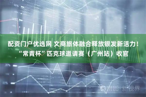 配资门户优选网 文商旅体融合释放银发新活力！“常青杯”匹克球邀请赛（广州站）收官